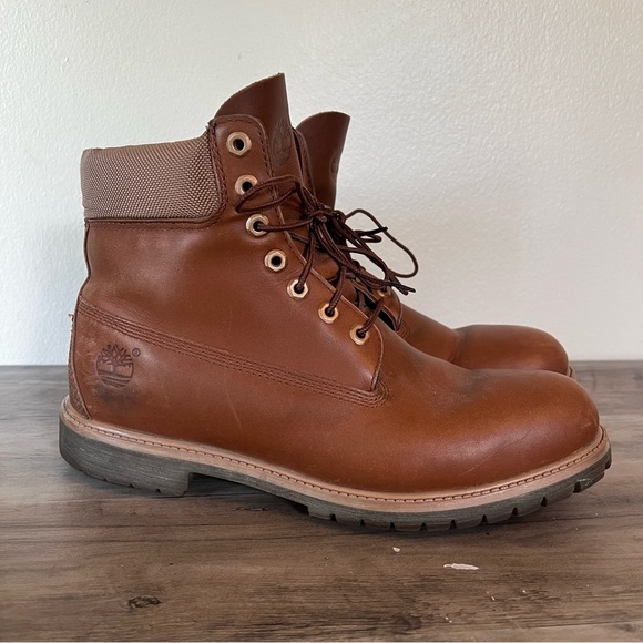Timberland Men’s Brown Lace Up 6 Inch Leather Waterproof Boots Size 11 - Picture 5 of 11